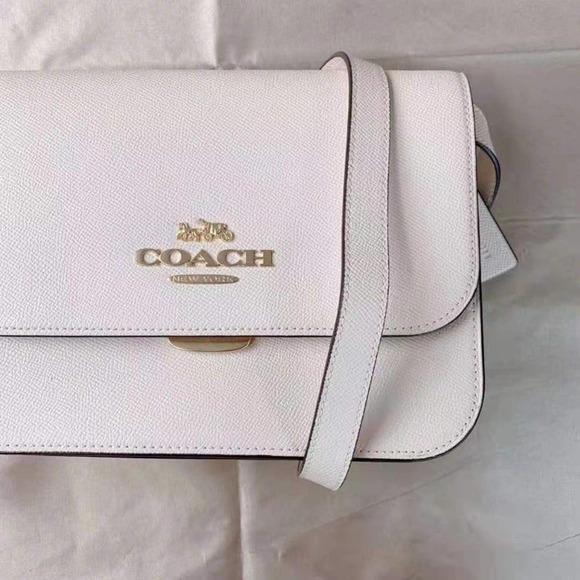 COACH C5632 BRYNN FLAP CROSSBODY GOLD/CHALK - Picture 6 of 7